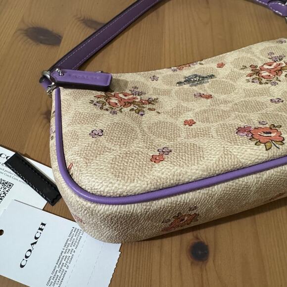 ❤️ Coach Nolita 19 In Signature Canvas With Floral Print - Picture 7 of 13